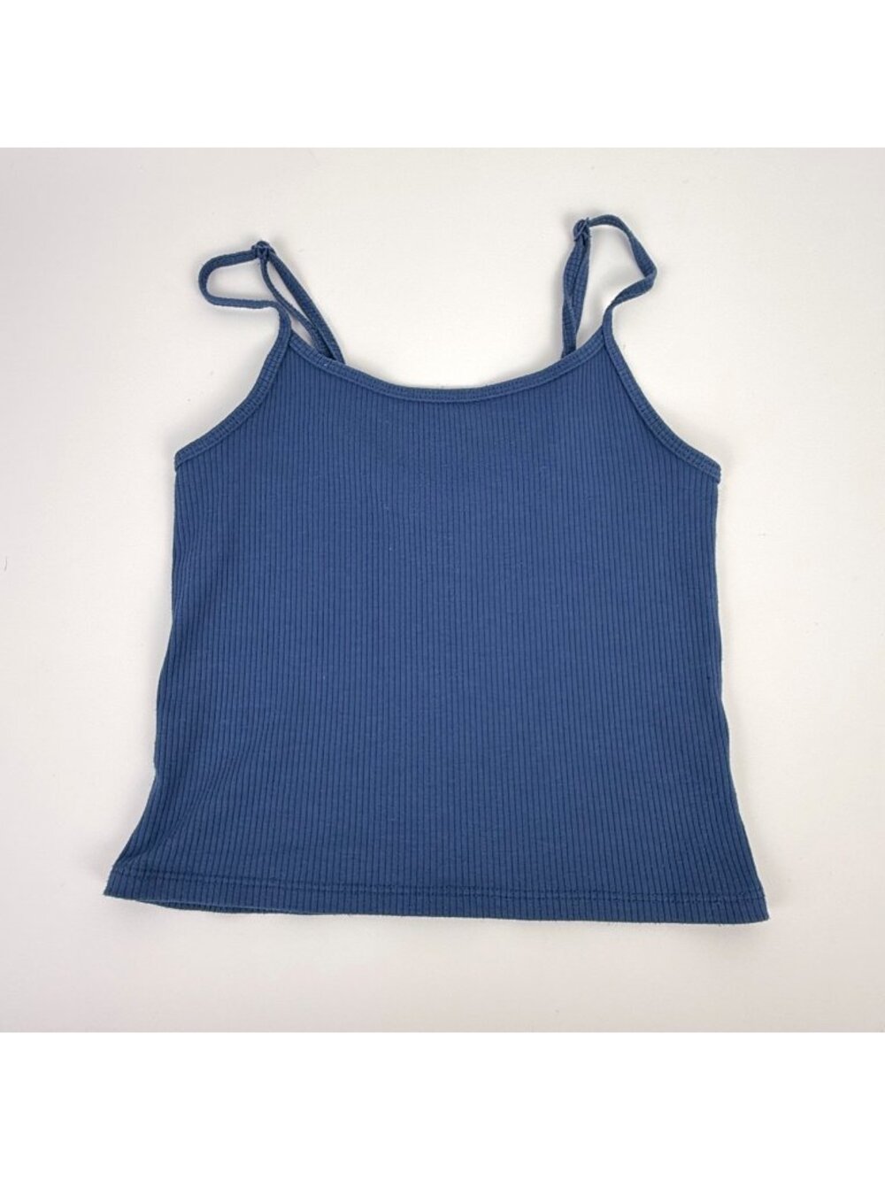 American Eagle Ribbed Tank Spaghetti Straps Blue Size XS